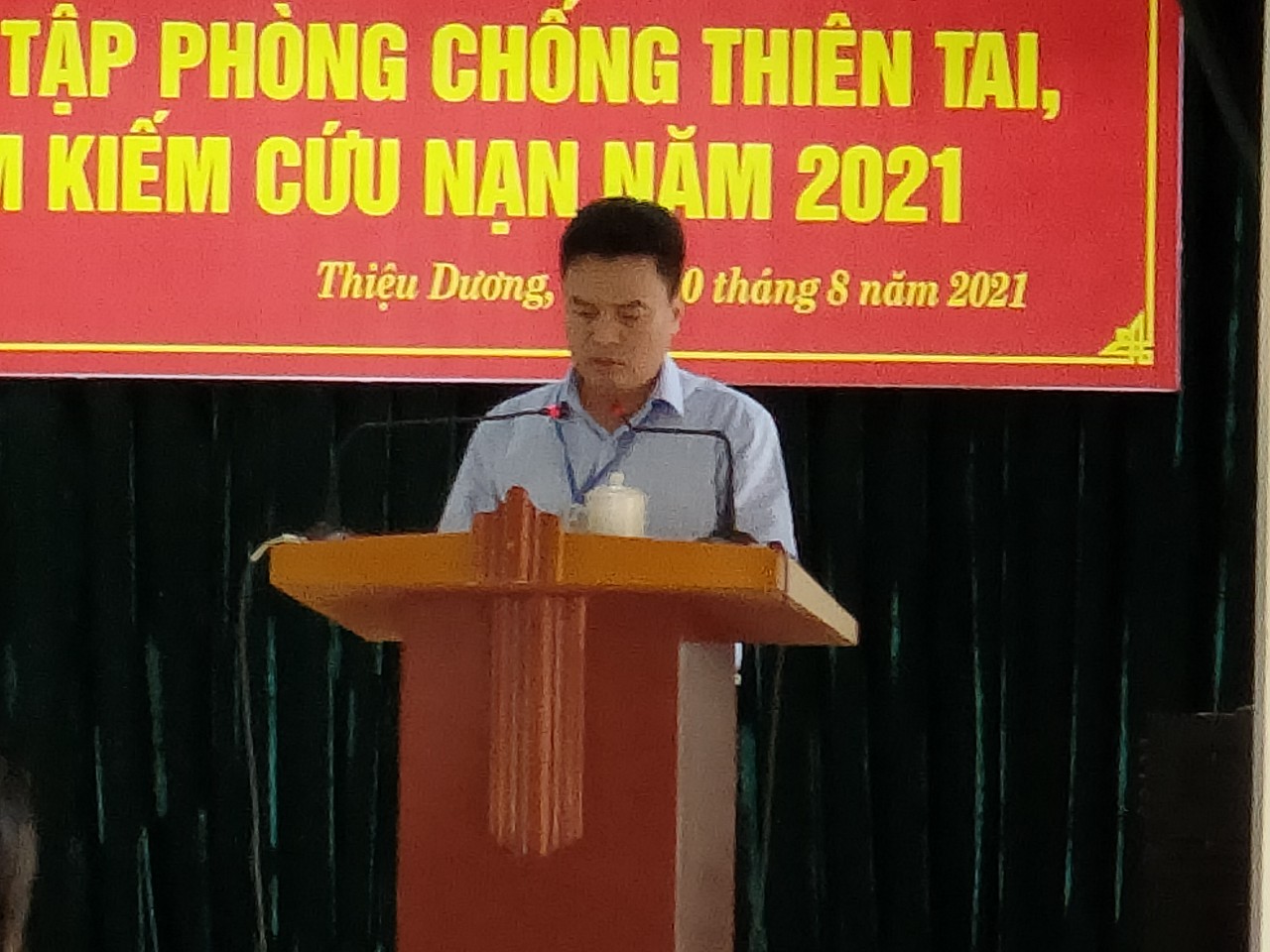 Chiều ngày 10/8/2021 UBND thành phố Thanh Hóa đã tổ chức diễn tập phòng chống thiên tai và tìm kiếm cứu nạn năm 2021 trên địa bàn phường Thiệu Dương.